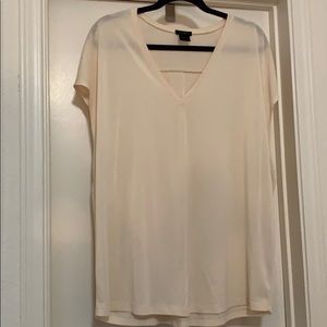 Ann Taylor Blouse Peach Cream Color XL